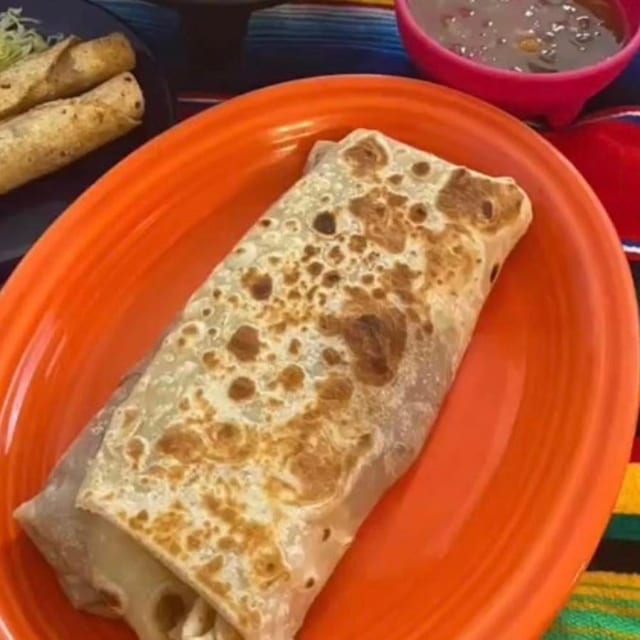 Bean, Cheese & Rice Burrito.