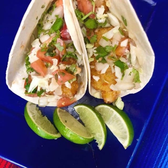 2 Fish Tacos.