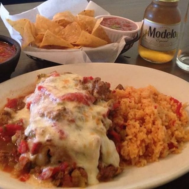 F. Bean Burro Saddle Style with Beans or Rice.